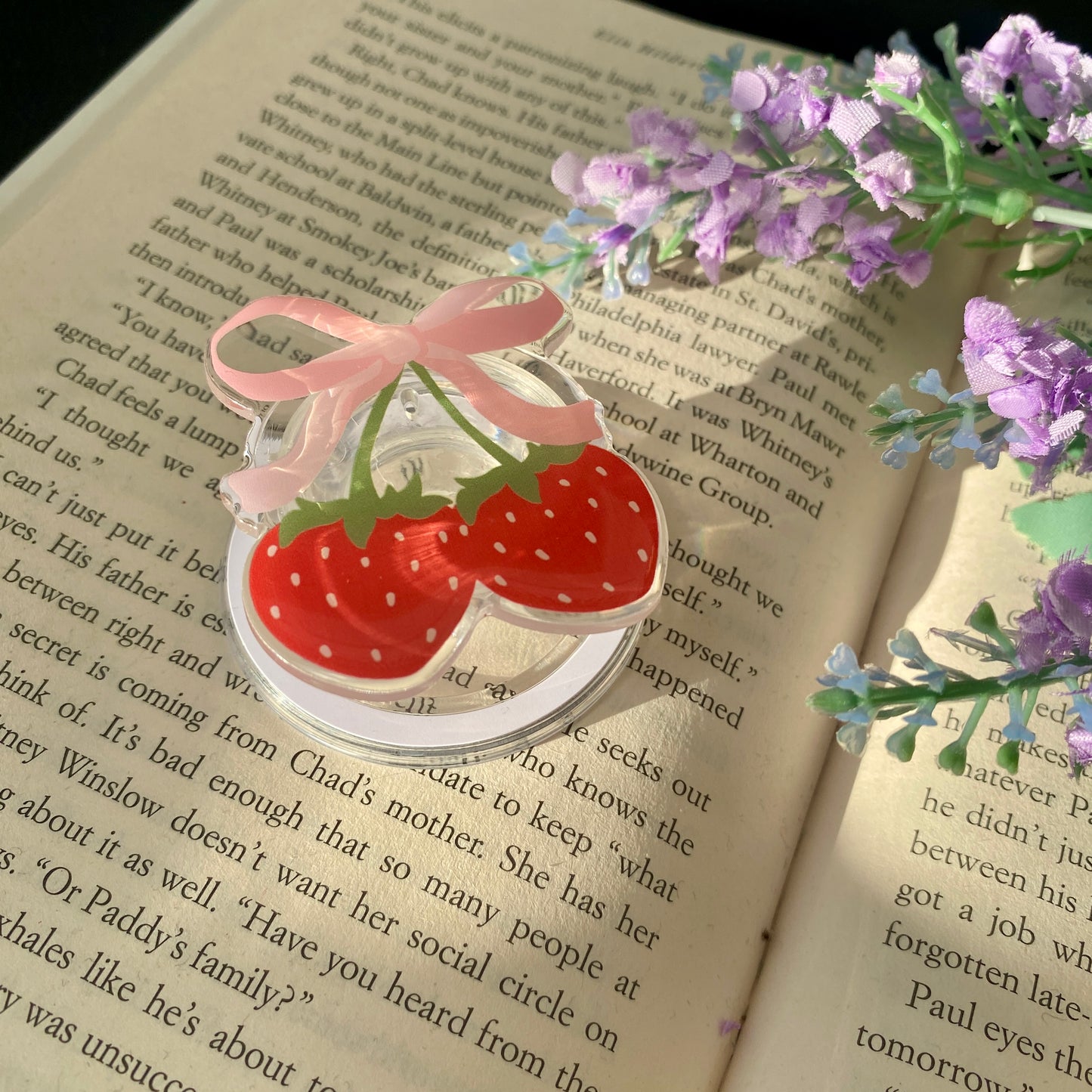 Strawberry Bow Coquette | Kindle E reader | MagSafe Grip | phone | kindle | tablet