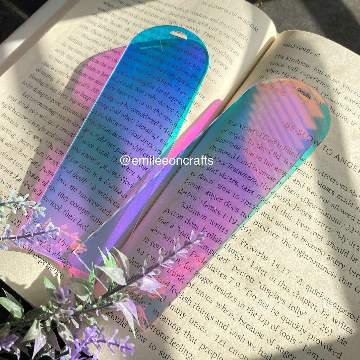 Iridescent Acrylic Blank Bookmark