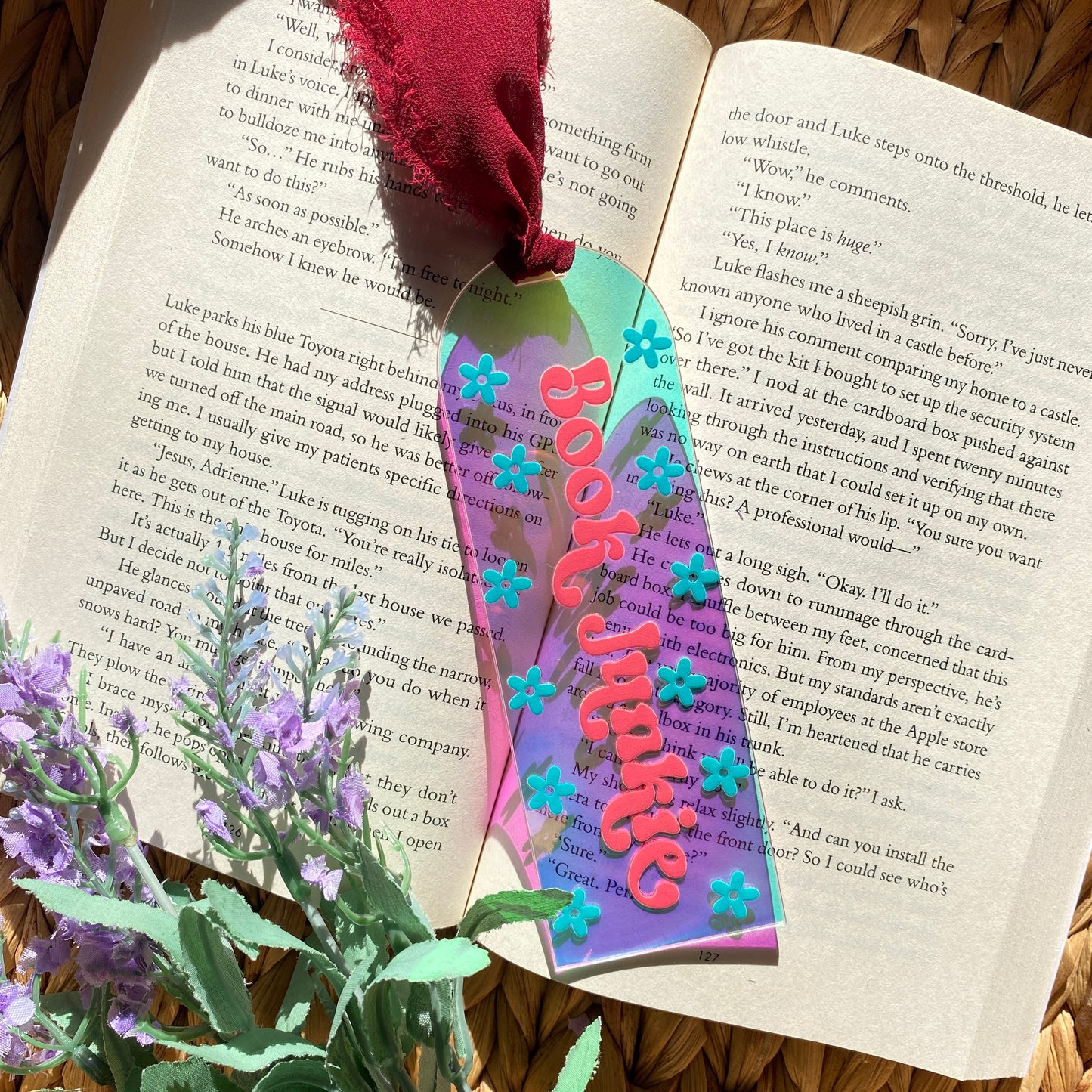 Acrylic Iridescent Rainbow Halo Bookmarks | Bookmark | Unique Handmade Gift