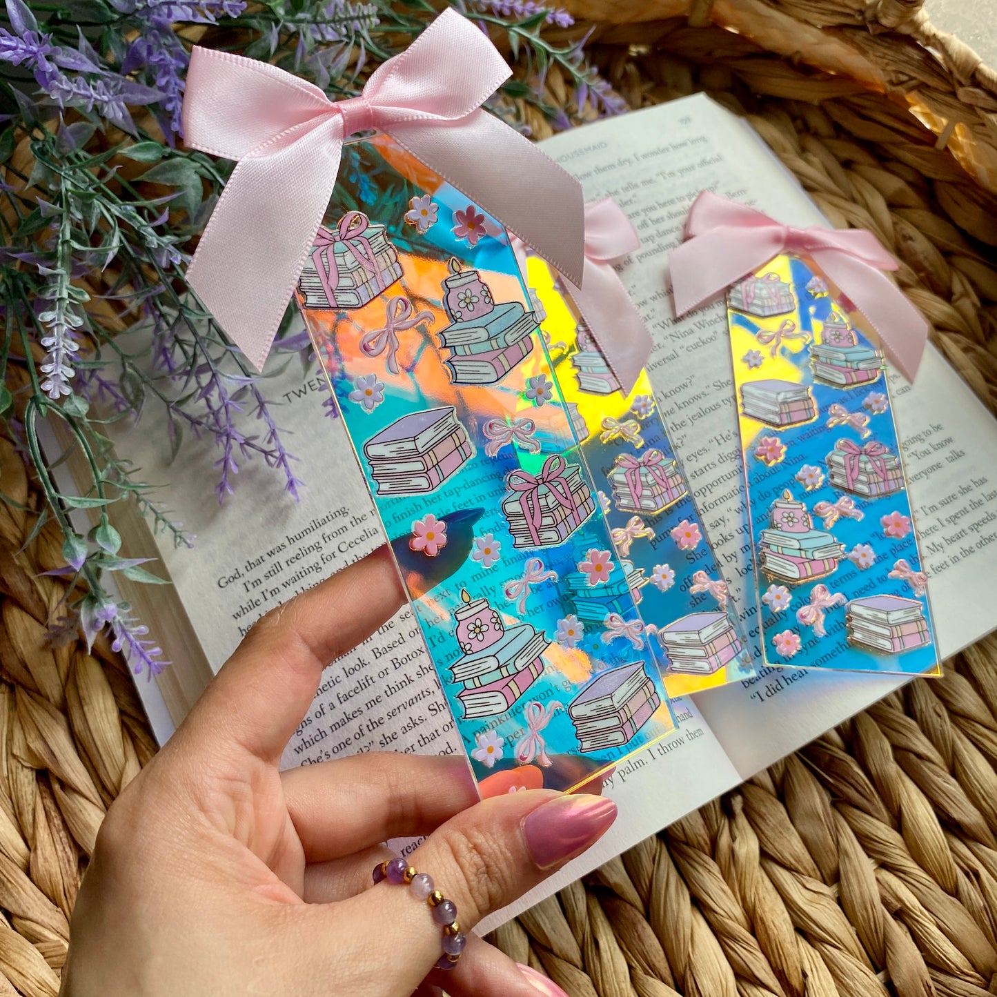 Acrylic Bow Book Bookmarks | Bookmark | Unique Handmade Gift