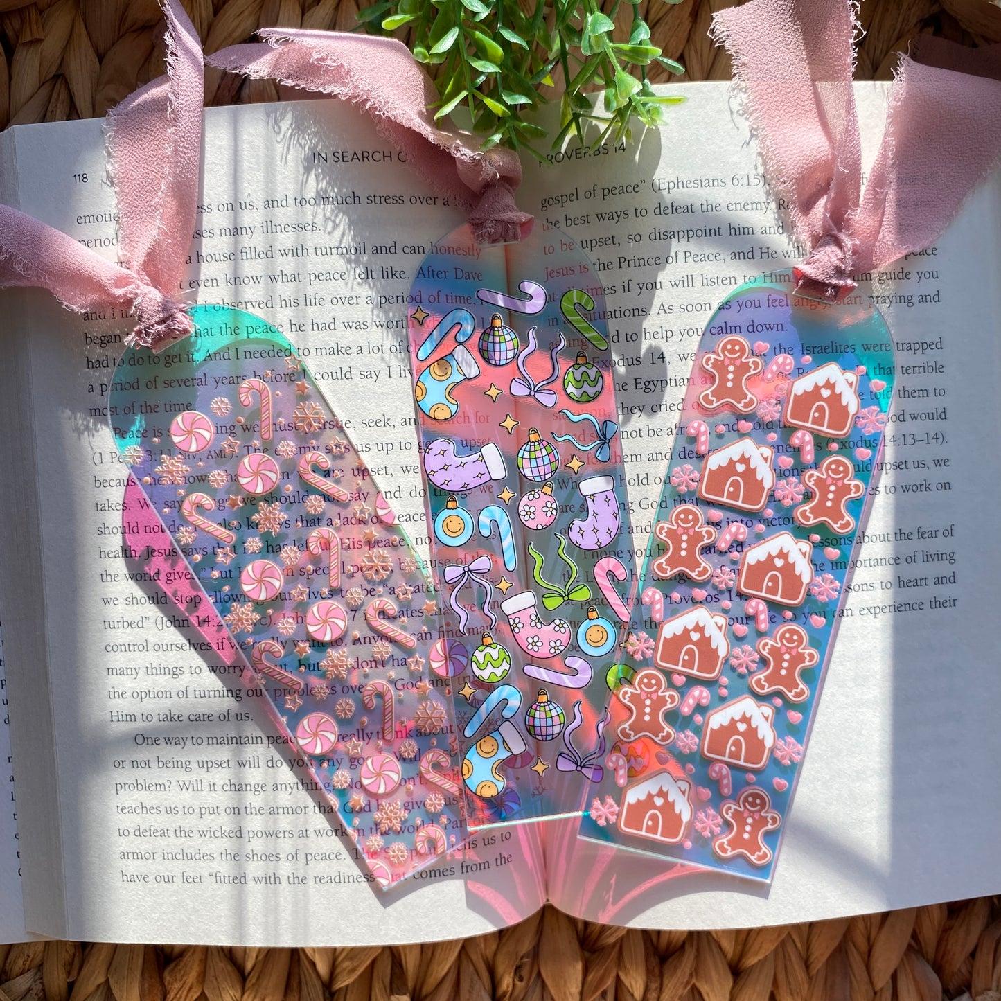 Christmas Holiday Bookmarks | Bookmark | Unique Handmade Gift