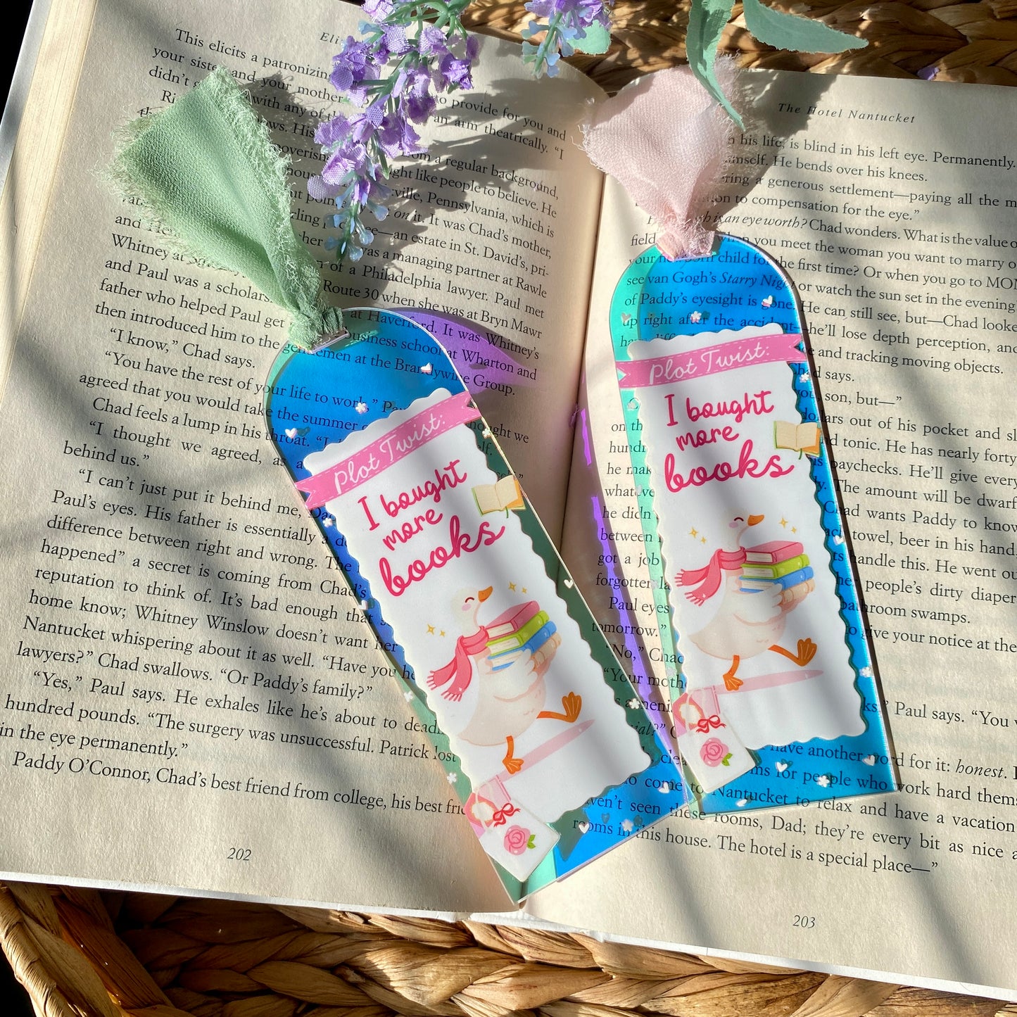 Acrylic Iridescent Rainbow Halo Bookmarks | Bookmark | Unique Handmade Gift | Silly Goose I Bought More Books