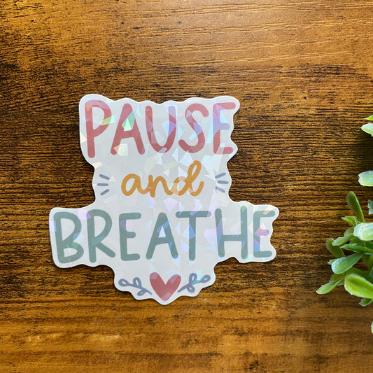 Vinyl Waterproof Stickers -Pause