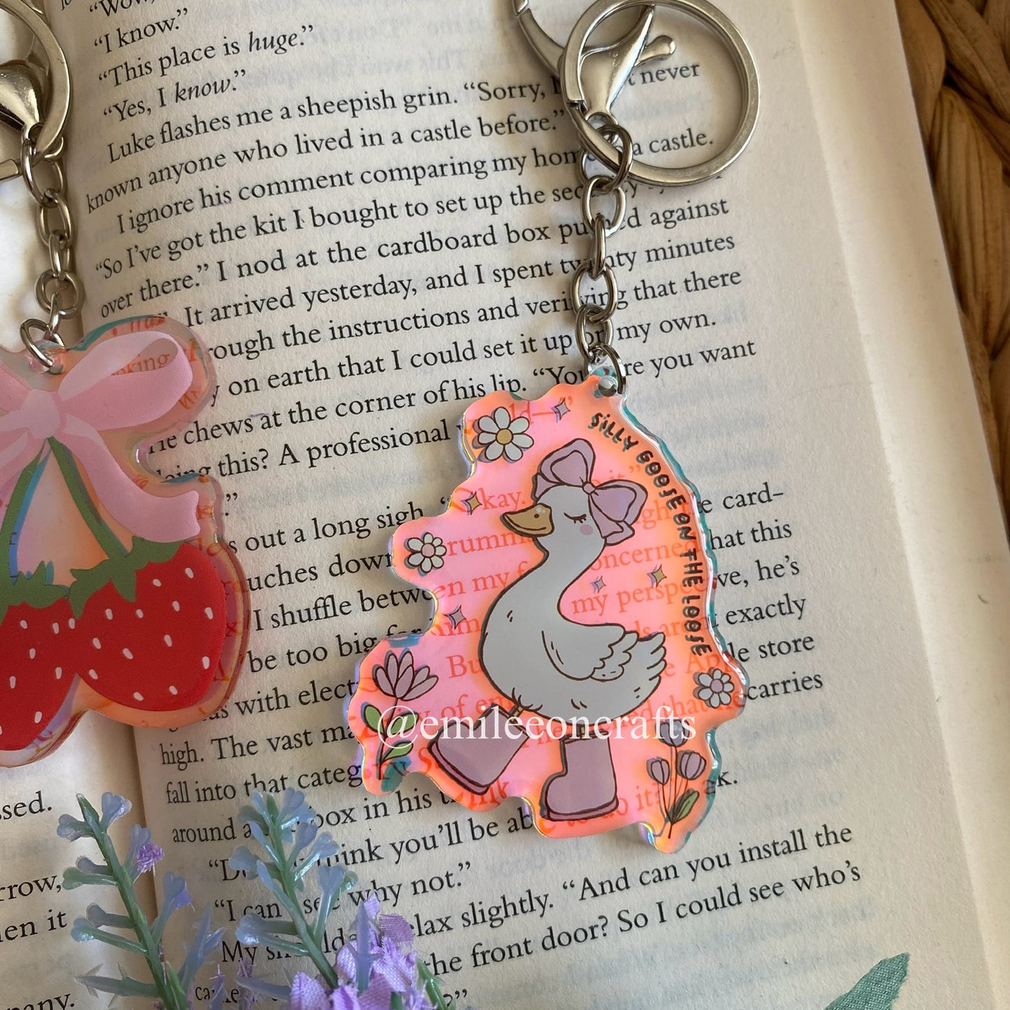 Acrylic iridescent keychains | keychain