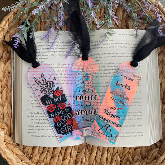Dark Romance Acrylic Book Bookmarks | Bookmark | Unique Handmade Gift