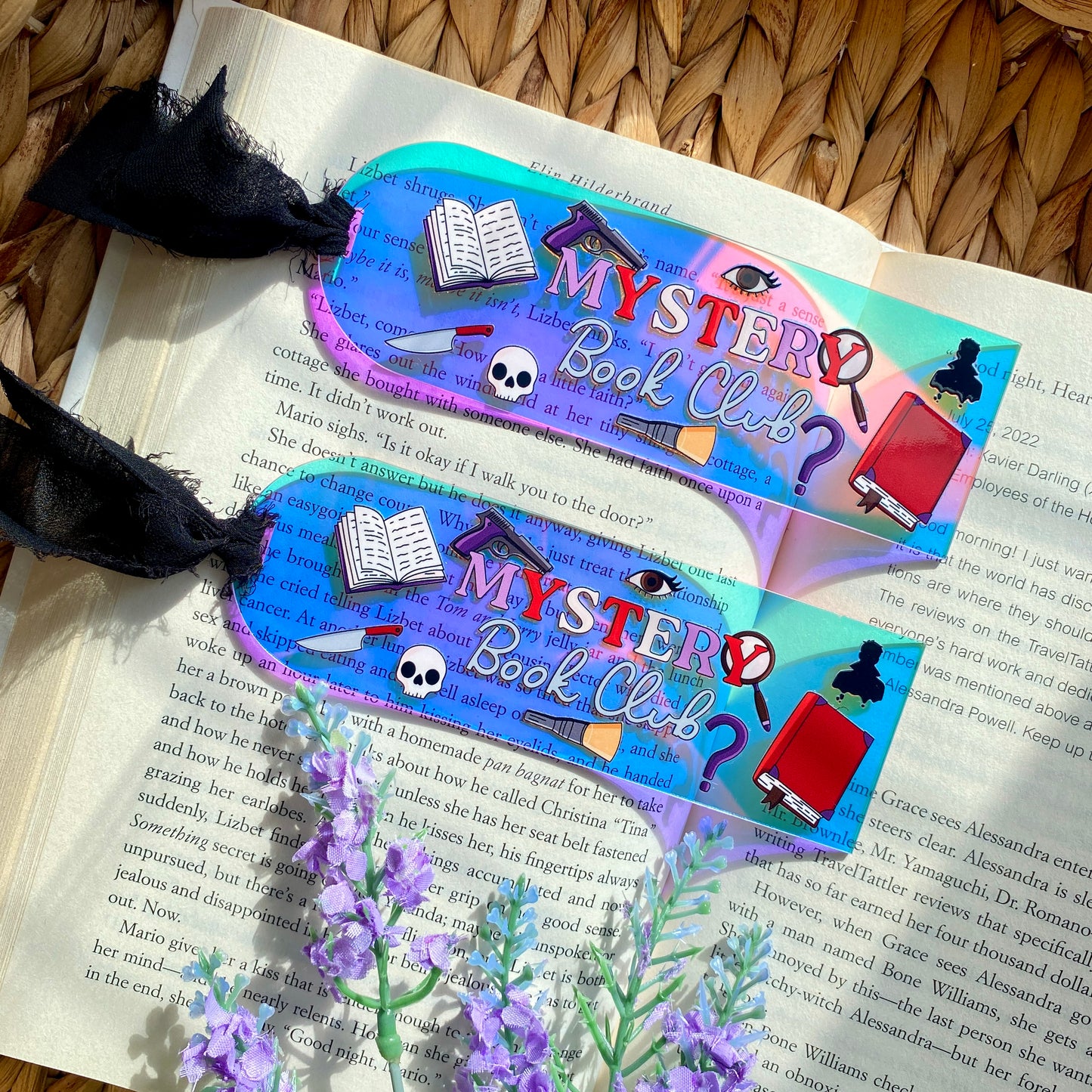 Acrylic Iridescent Rainbow Halo Bookmarks | Bookmark | Unique Handmade Gift | Mystery Book Club