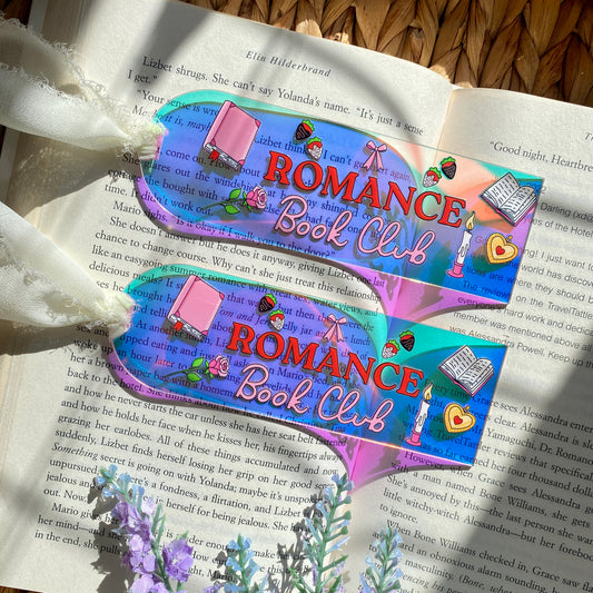 Acrylic Iridescent Rainbow Halo Bookmarks | Bookmark | Unique Handmade Gift | Romance Book Club