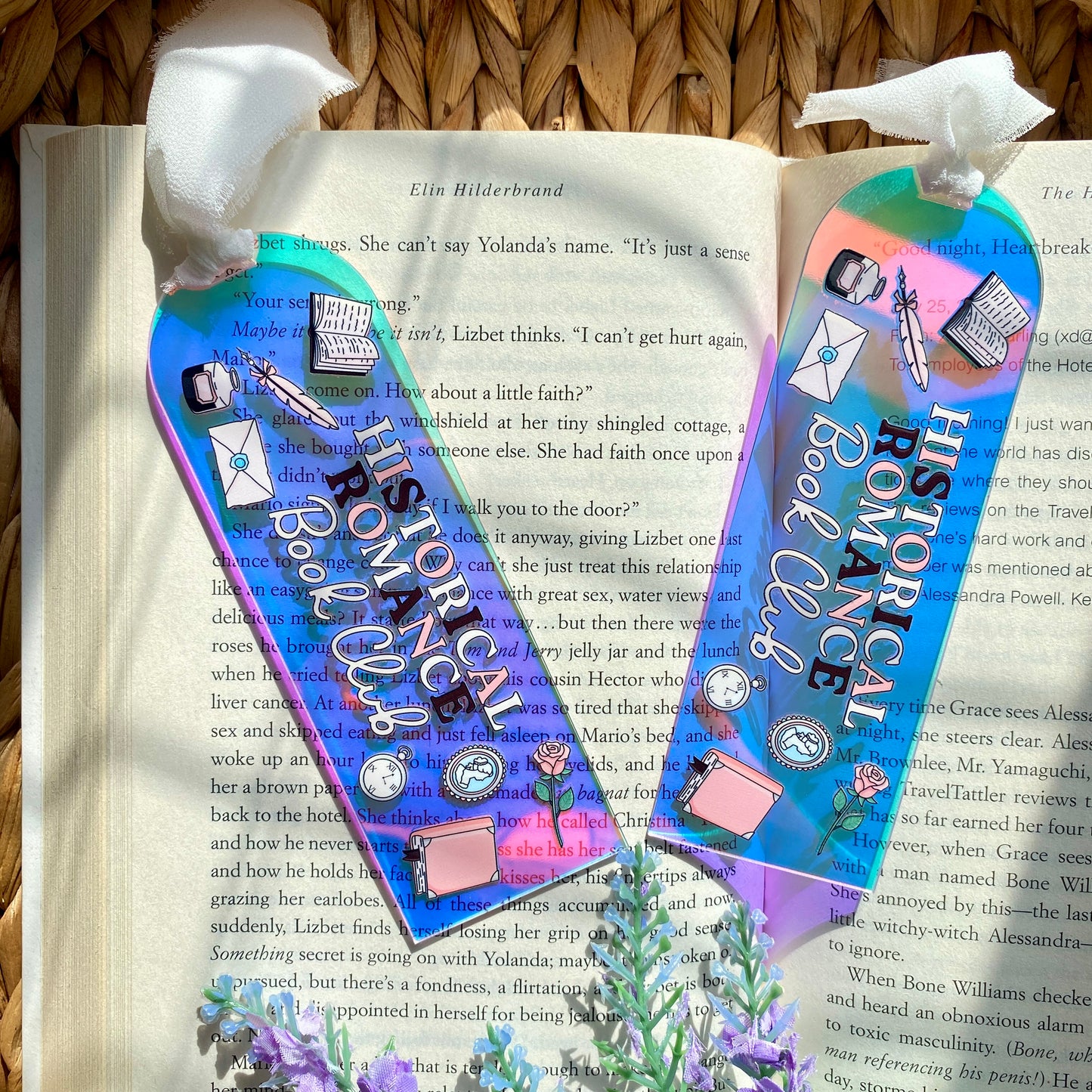 Acrylic Iridescent Rainbow Halo Bookmarks | Bookmark | Unique Handmade Gift | Historical Romance Book Club