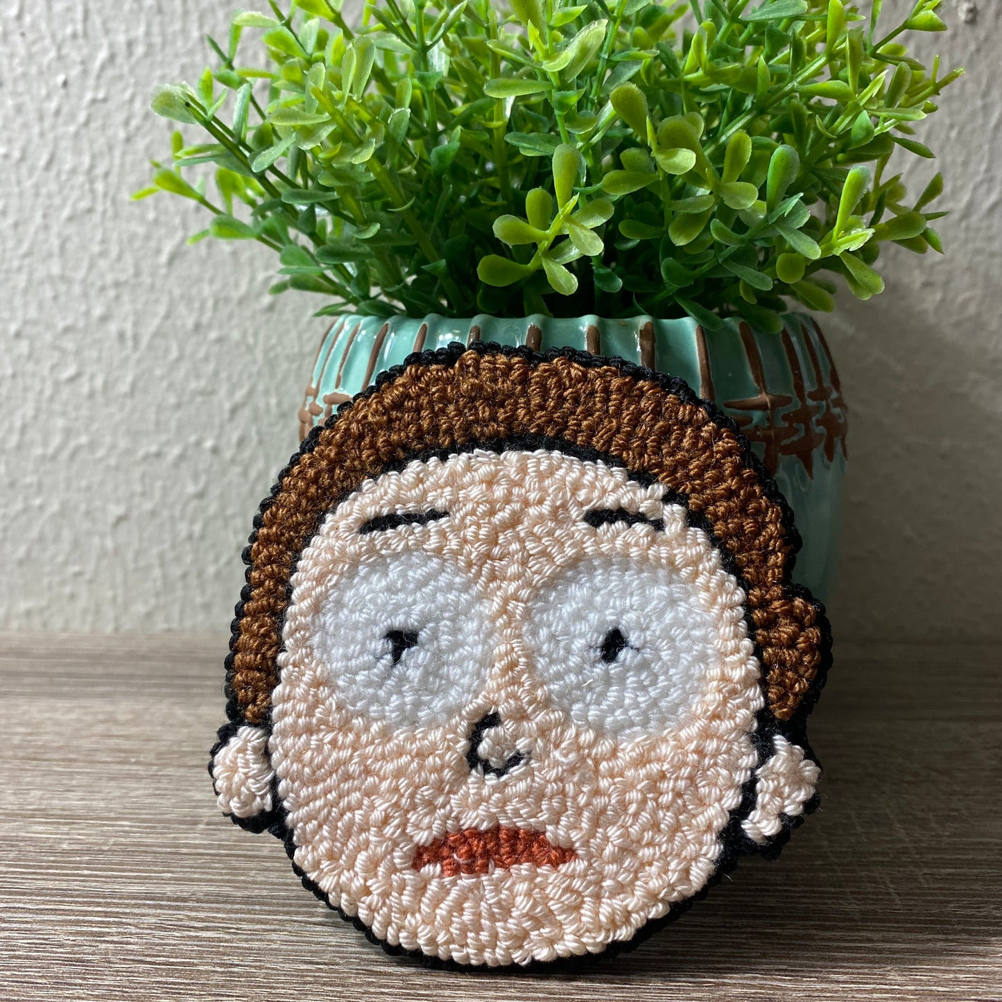 Rick and Morty Handmade punch needle mug rug coaster | Hand Tufted