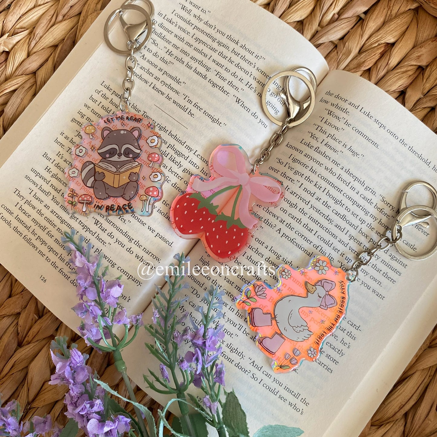 Acrylic iridescent keychains | keychain