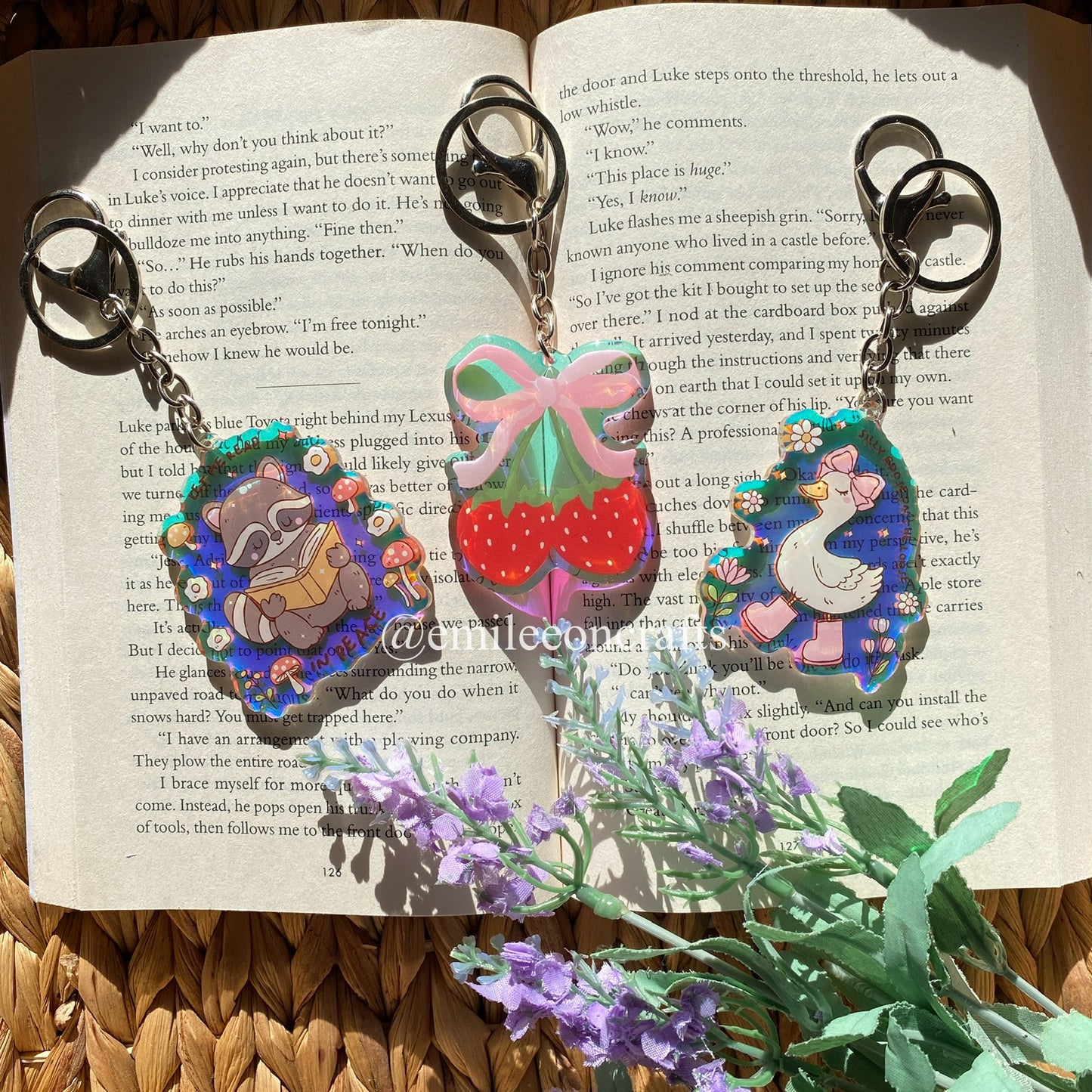 Acrylic iridescent keychains | keychain