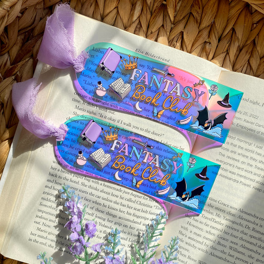 Acrylic Iridescent Rainbow Halo Bookmarks | Bookmark | Unique Handmade Gift | Fantasy Book Club
