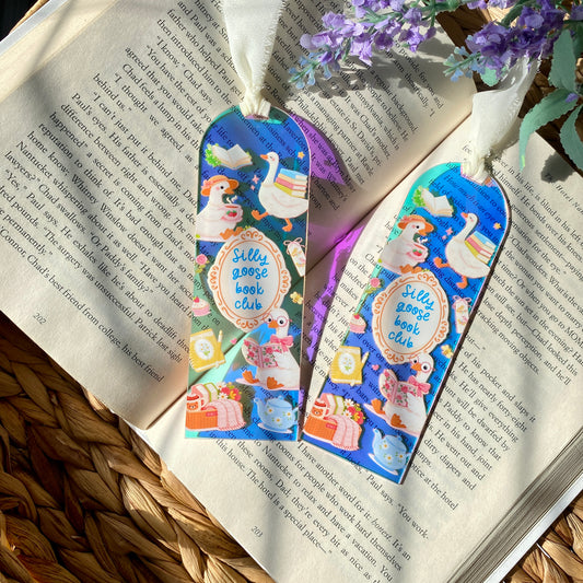 Acrylic Iridescent Rainbow Halo Bookmarks | Bookmark | Unique Handmade Gift | Silly Goose Book Club