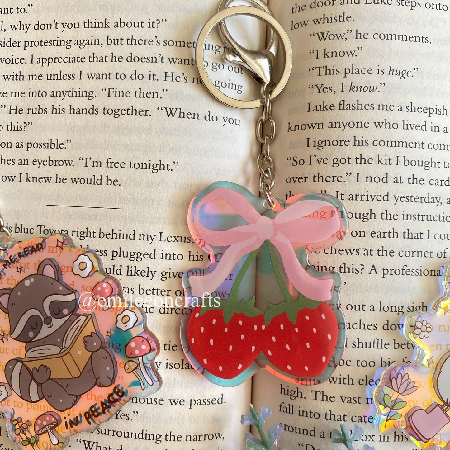 Acrylic iridescent keychains | keychain