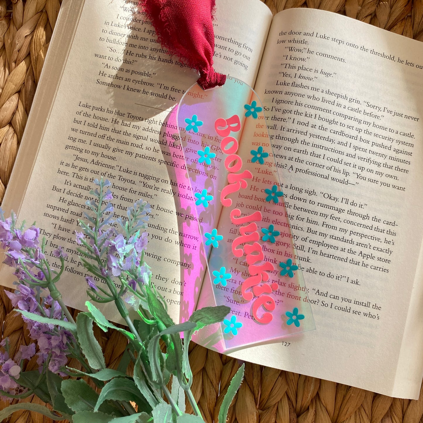 Acrylic Iridescent Rainbow Halo Bookmarks | Bookmark | Unique Handmade Gift