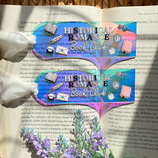 Acrylic Iridescent Rainbow Halo Bookmarks | Bookmark | Unique Handmade Gift | Historical Romance Book Club