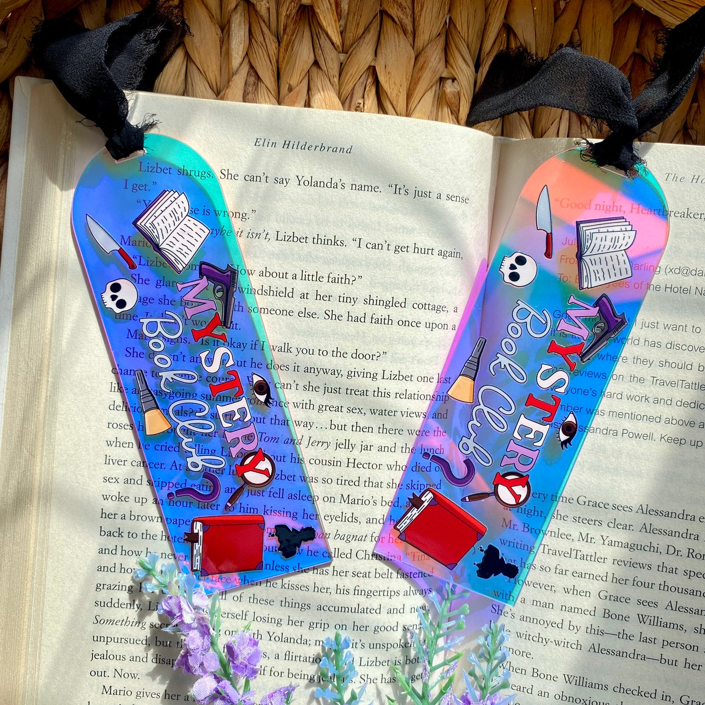 Acrylic Iridescent Rainbow Halo Bookmarks | Bookmark | Unique Handmade Gift | Mystery Book Club