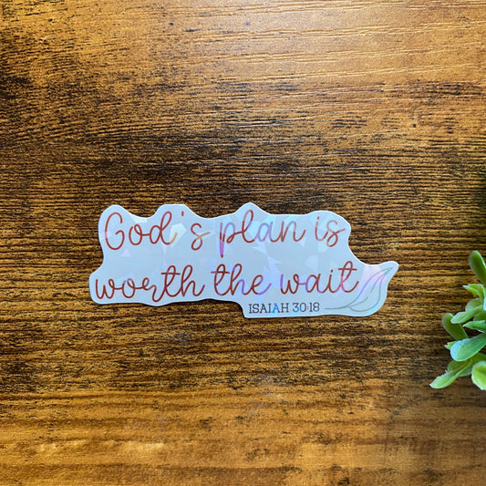 Vinyl Waterproof Stickers - God’s Plans