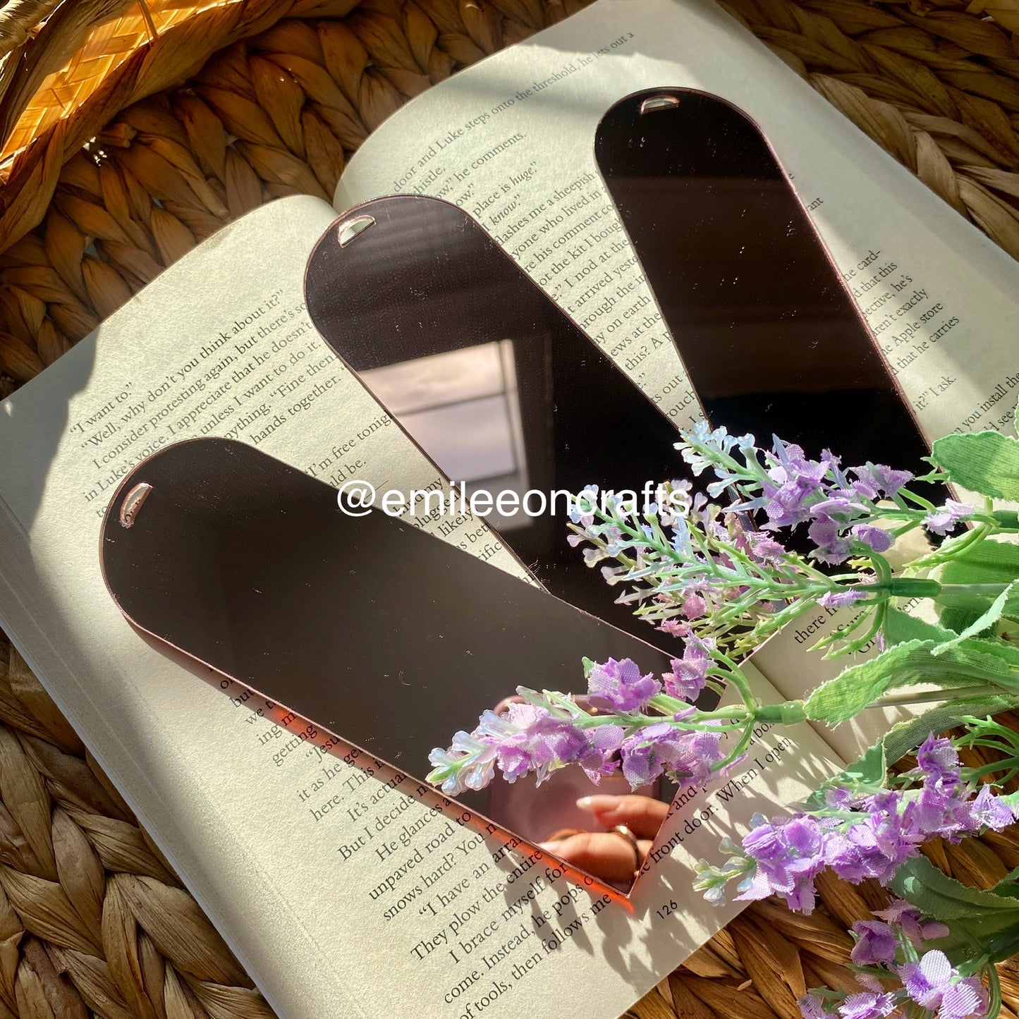 Rose gold Mirrored Acrylic Blank Bookmark