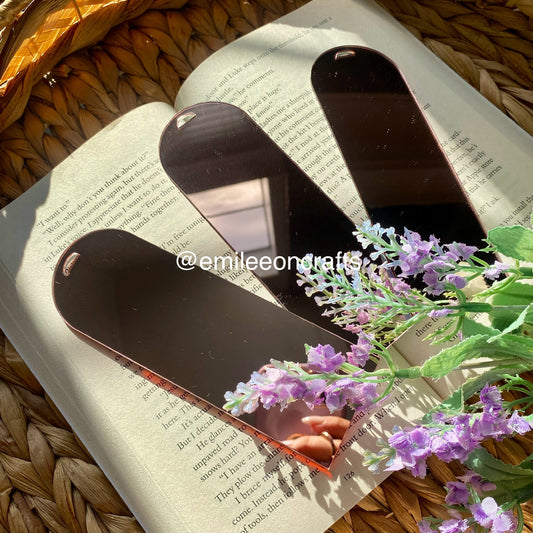 Rose gold Mirrored Acrylic Blank Bookmark