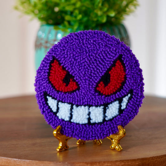 Pokemon punch needle mug rug coaster Gengar